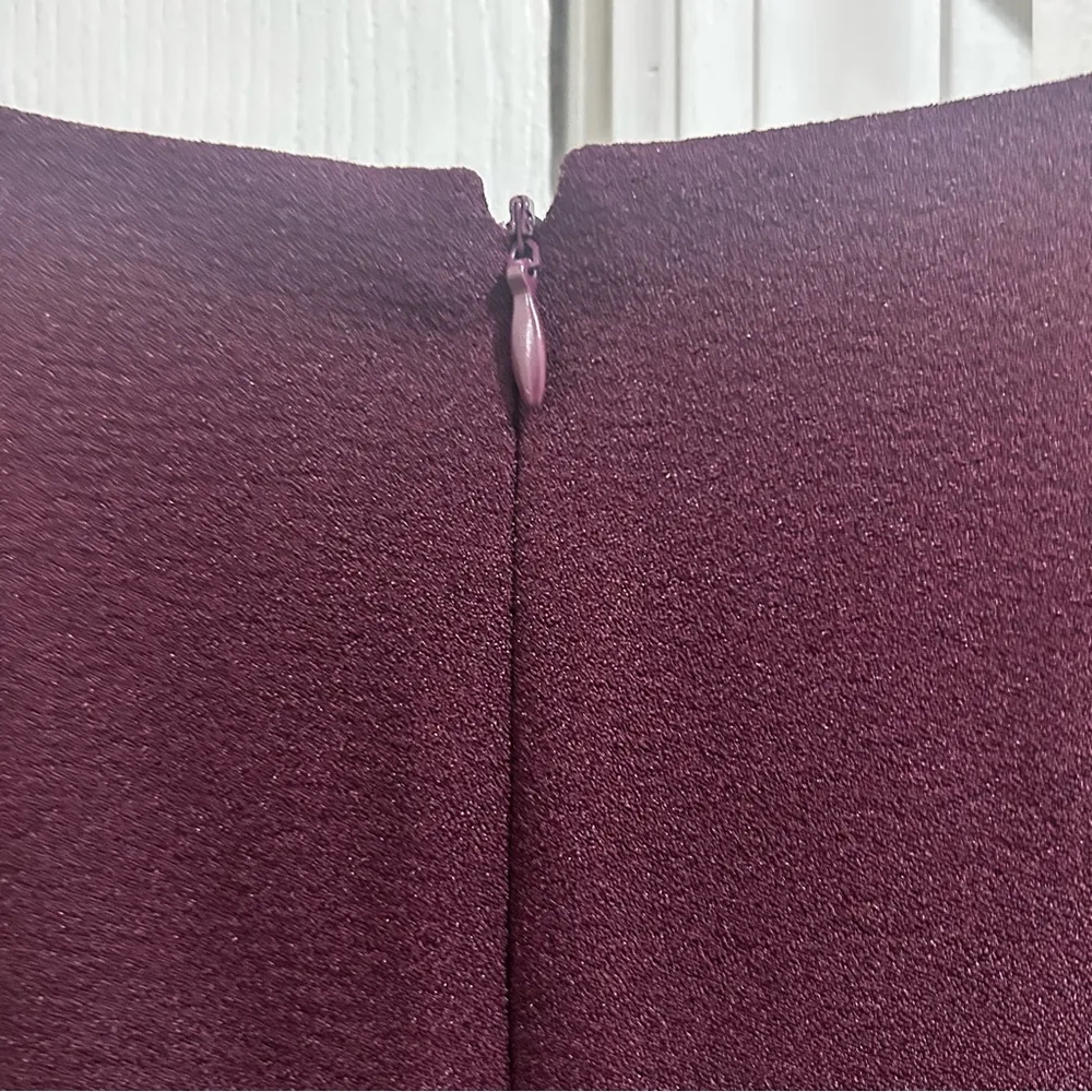 Karl Lagerfeld Eggplant Purple Ruffled Cap Sleeve Tiered Mini Dress Size 6 - Image 8