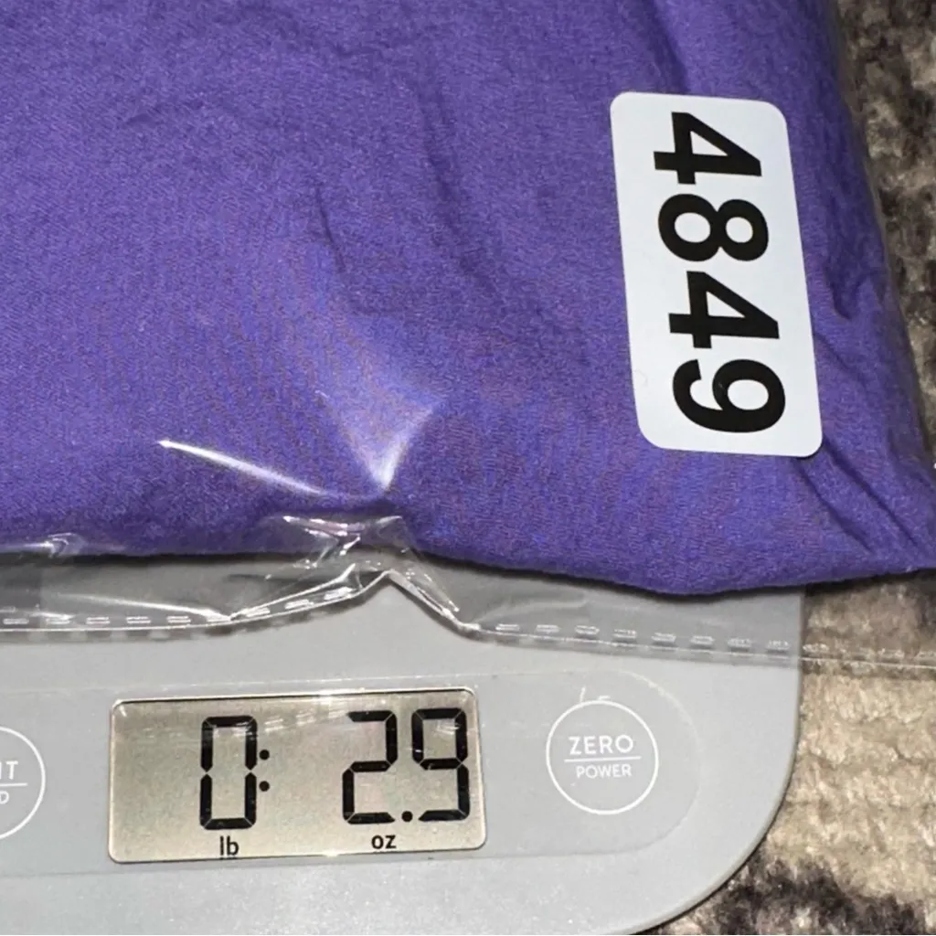 0039 Italy Women’s Sz L Purple Cotton Button Down Long Sleeve Collared Top Shirt Size L - Image 8