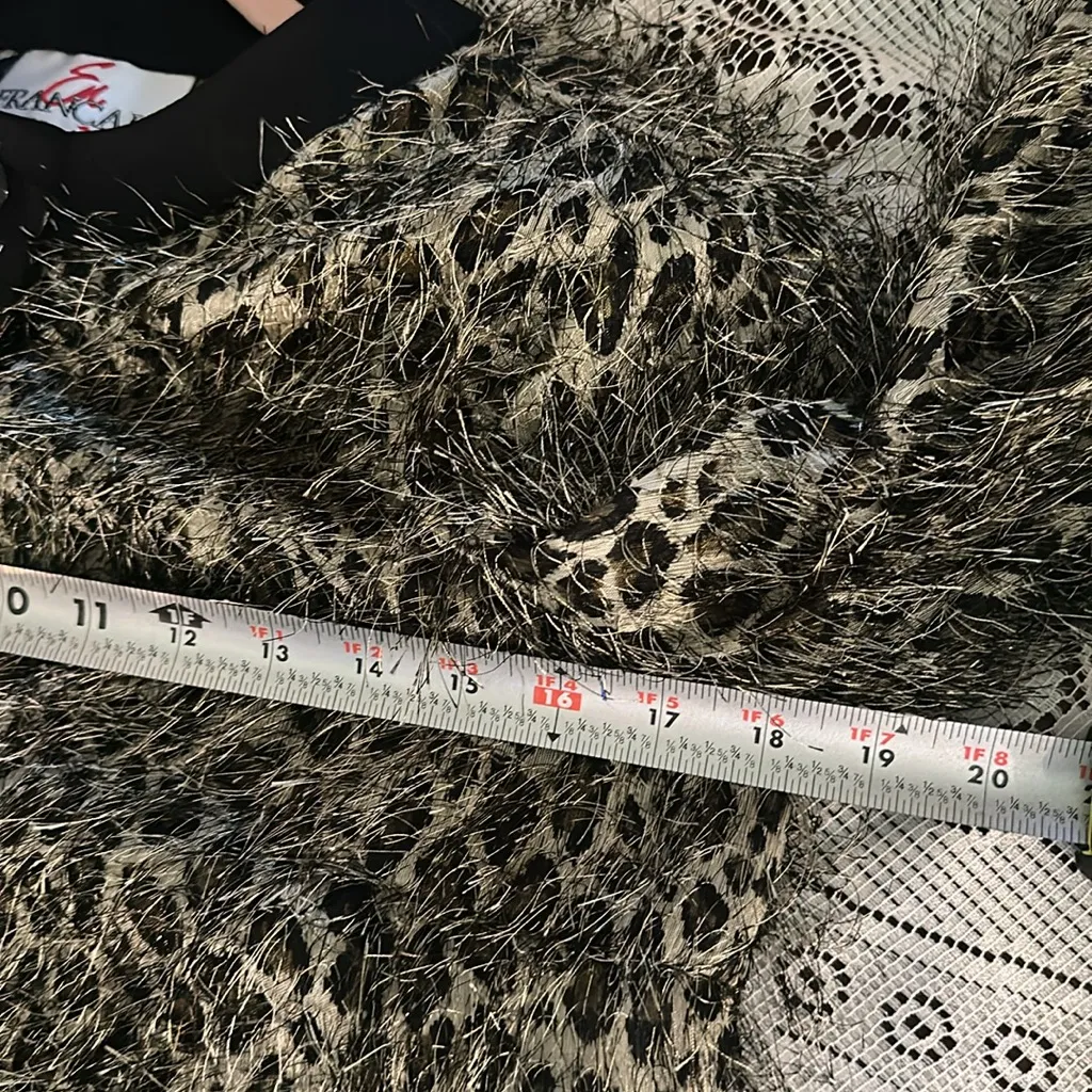 Vintage En Francias leopard print Black and Gold Textured Blazer size s - Image 7