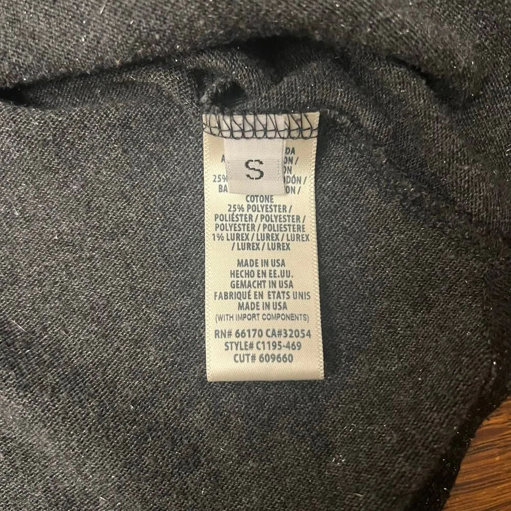 Cloth & Stone Anthropologie Black Short Sleeve Shirt Women's Small - Image 4