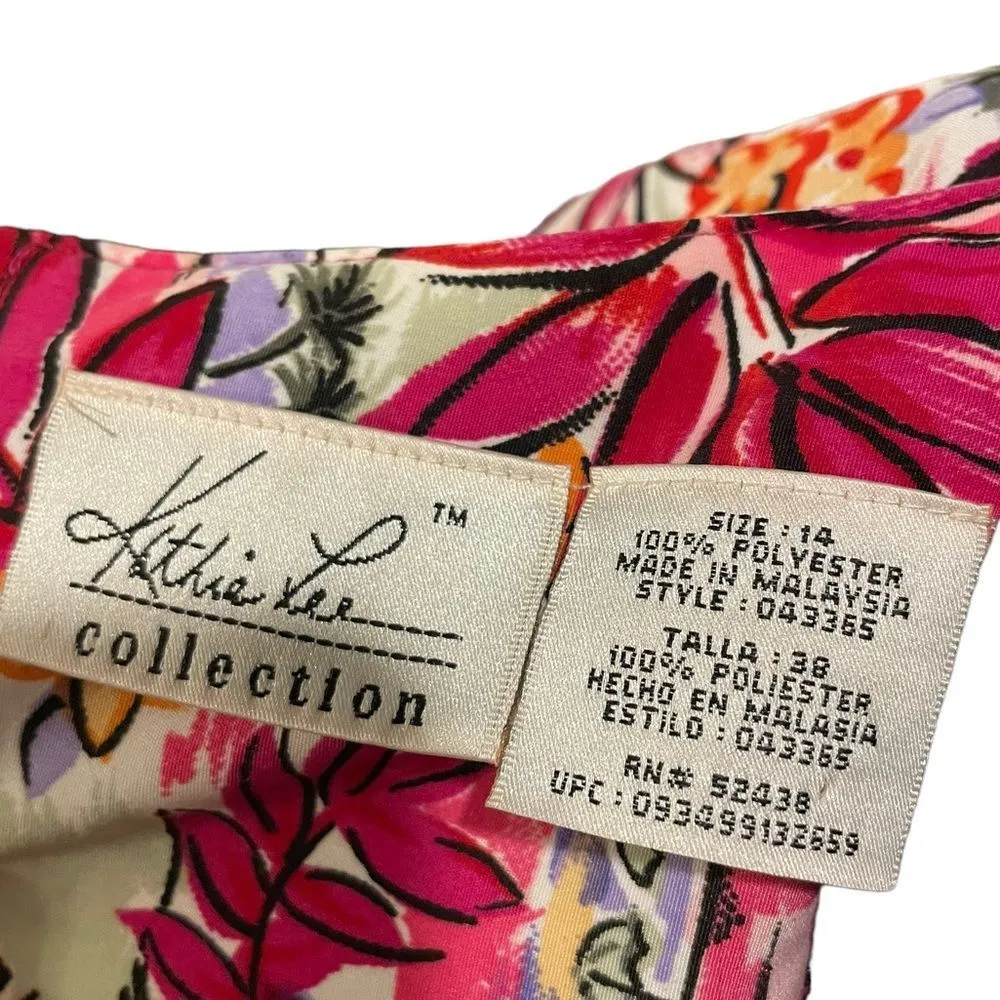 Kathie Lee Collection Vintage Tropical Coastal Hawaiian Beach Vacation Dress - Image 7