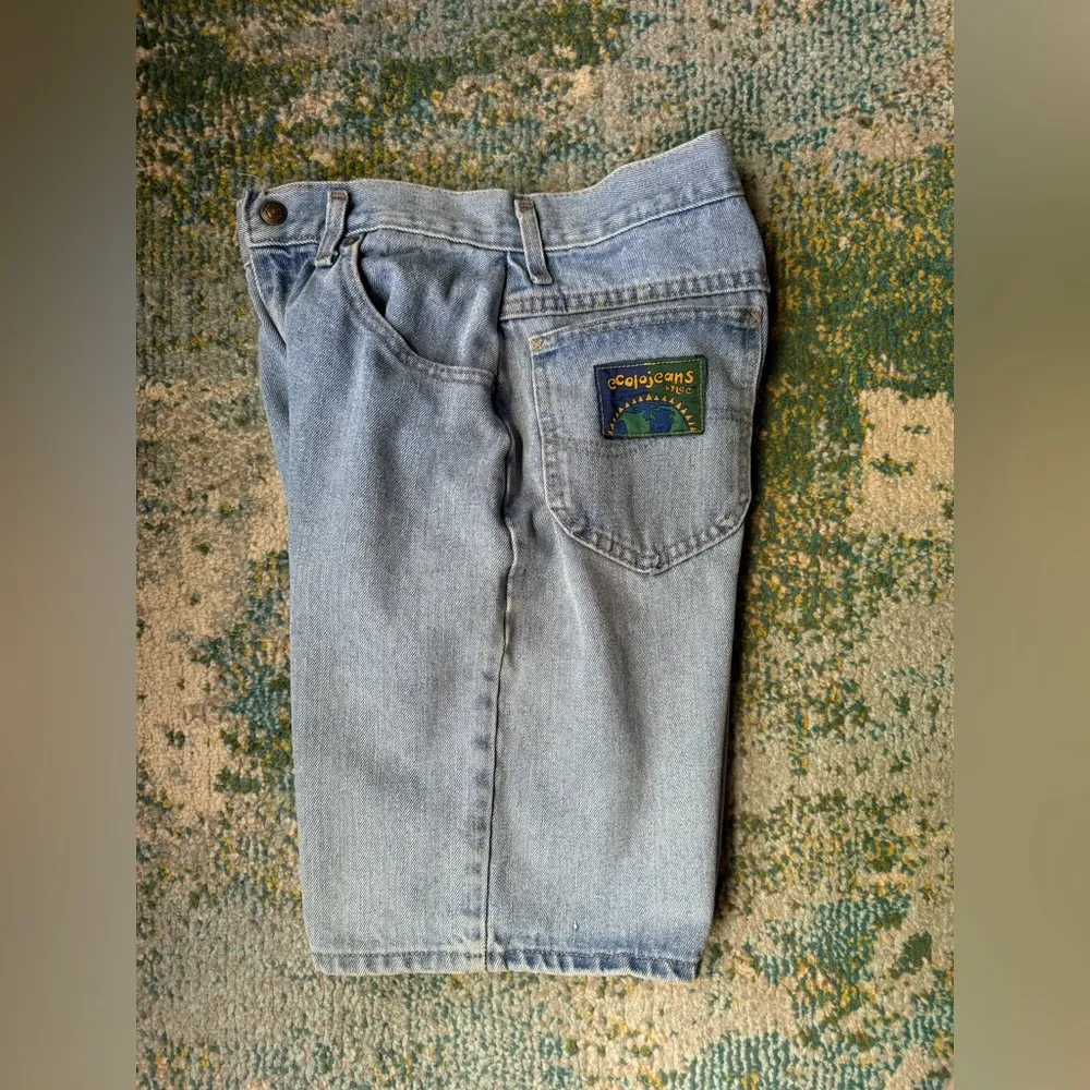 Vintage Ecolojeans by Lee long denim jean shorts, size 14 regular Blue - Image 9