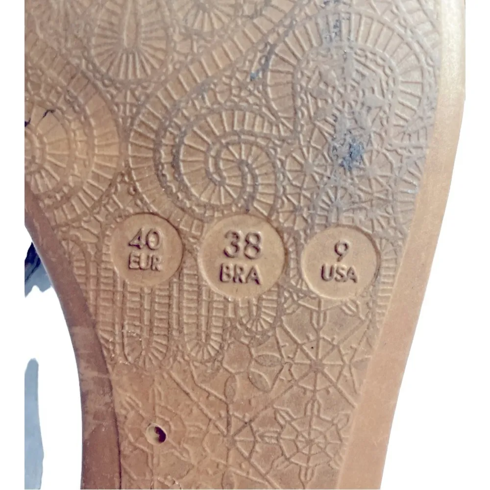 Grendha Sandals Womens sz EUR 38 | 9 US Metallic Pewter Bronze Thong Shoes Brown - Image 12