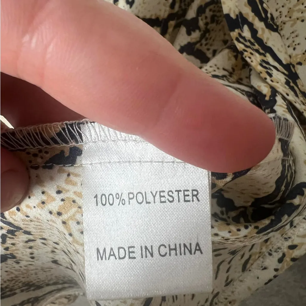 Princess Polly Women Size 6 Black Cream Snakeskin Print Midi Skirt - Image 4