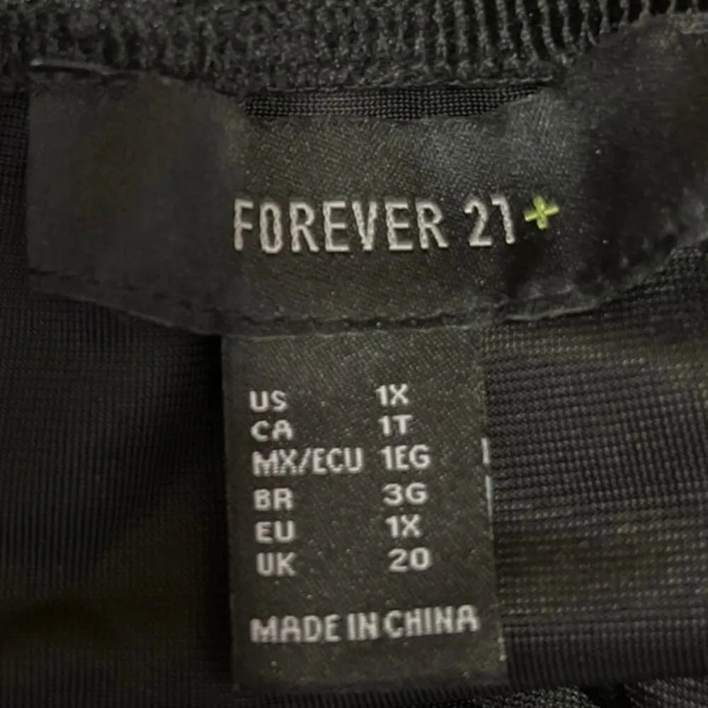 Forever 21 Black Velvet Velour Fringe Rhinestone Strapless Tube Bodysuit Top 1X - Image 4