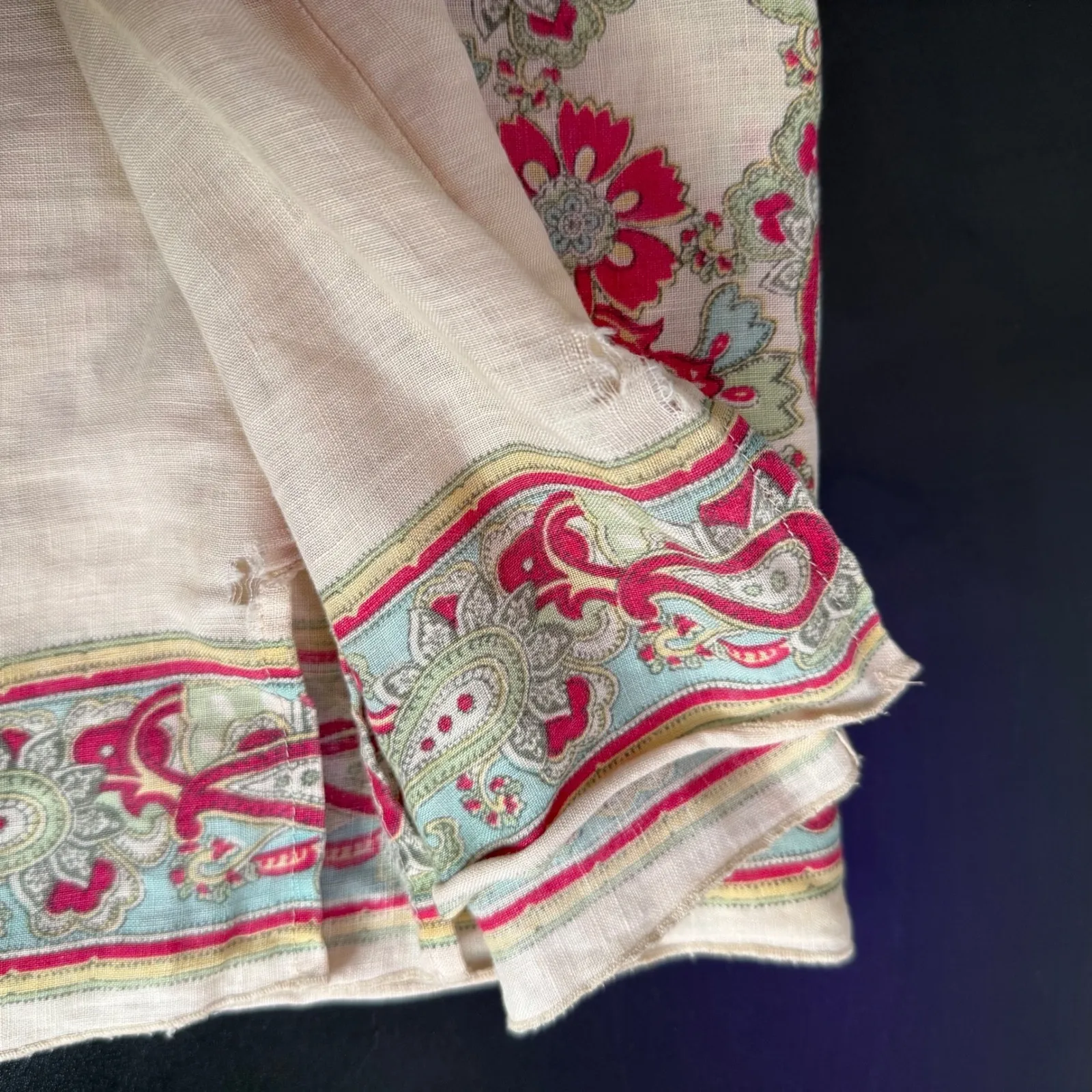 Lucky Brand off The Shoulder Tunic Top Size XL Swim Cover Up Floral BOHO FLAW - Image 5