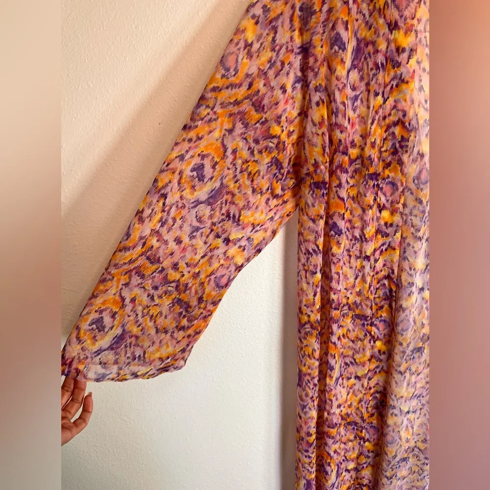 Savage x Fenty Floor Length Back Crisscross Tie Mesh Robe Size Xl/1X - Image 5