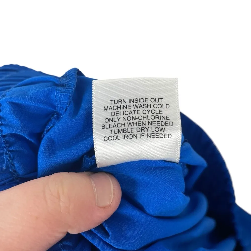 NWT Juicy Couture Wide Leg Y2K Parachute Colorblock Pants Blue/Black Size XL - Image 13