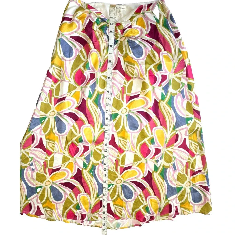 For Love And Lemons New Thora Midi Skirt Size Medium Daisy Floral Print - Image 12