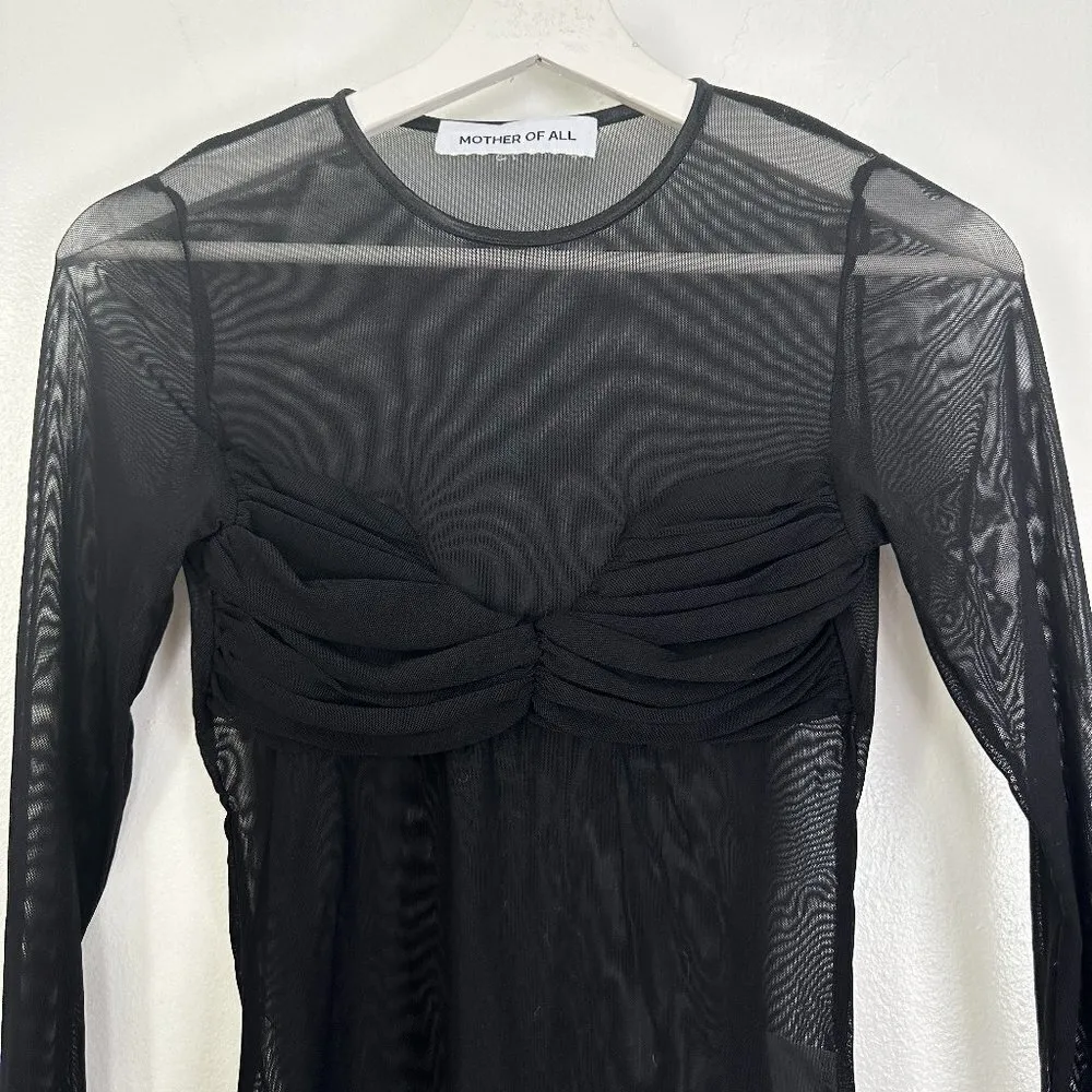 MOTHER OF ALL Ellie Mesh Top in Black Size Small (Fits US 4 - Image 8