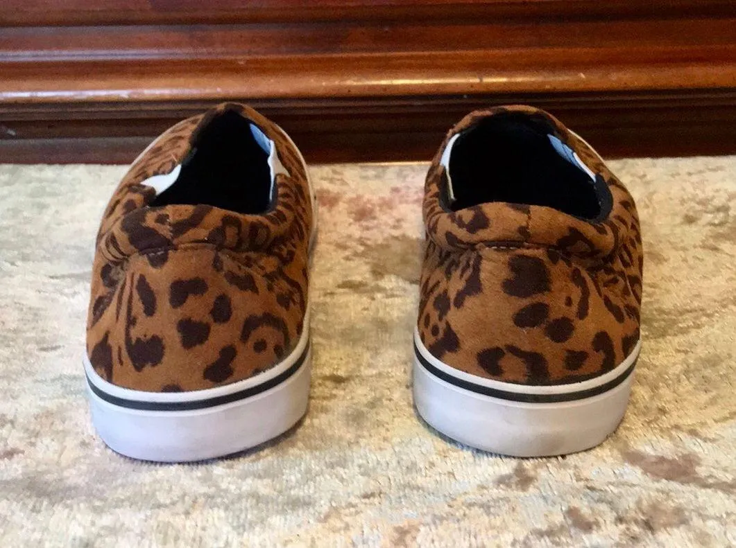 Leopard Cheetah Slip-On Sneakers EUC 10 - Image 6