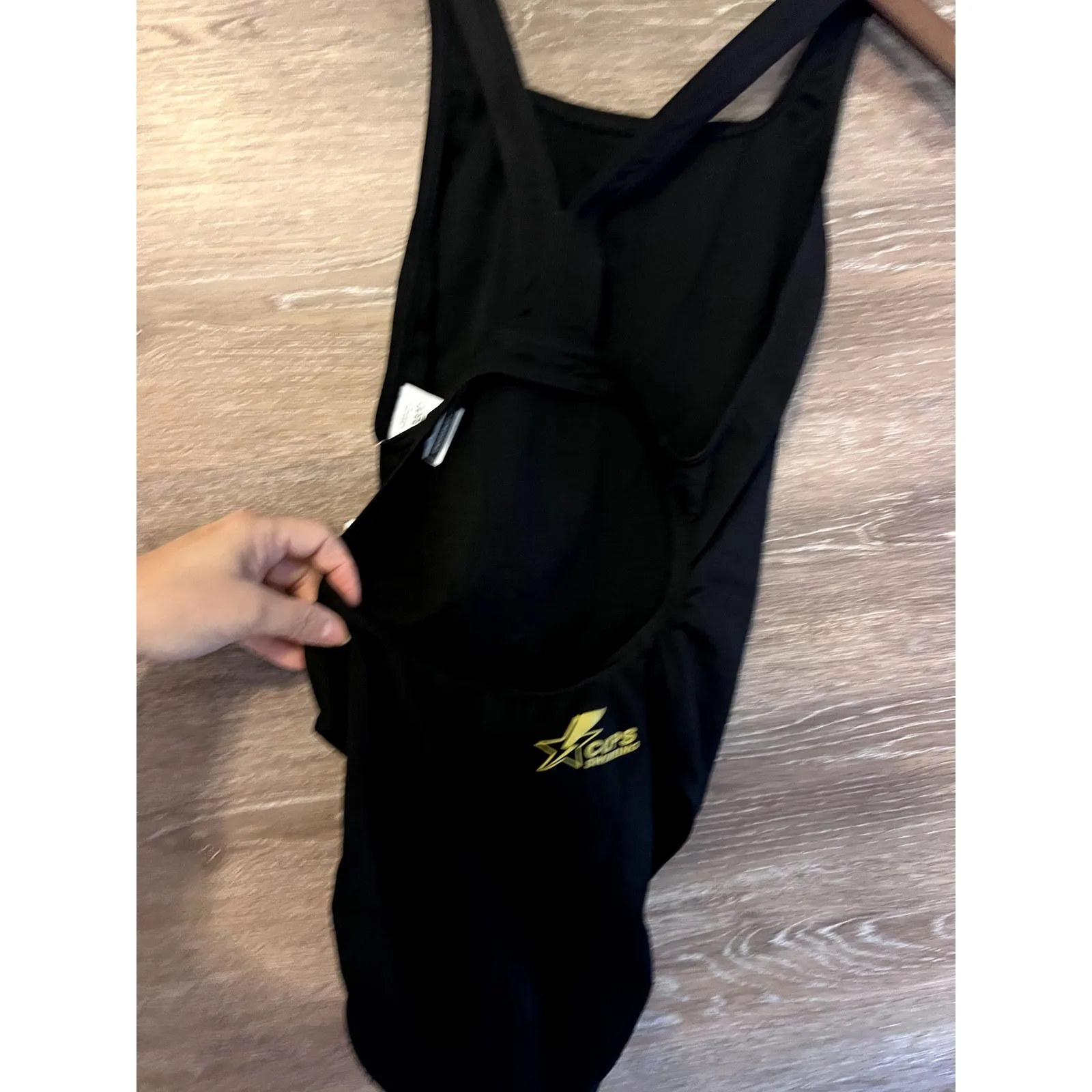Speedo Endurance Swimsuit Black Size 10/36 Competition NEW one piece opened back - Image 6