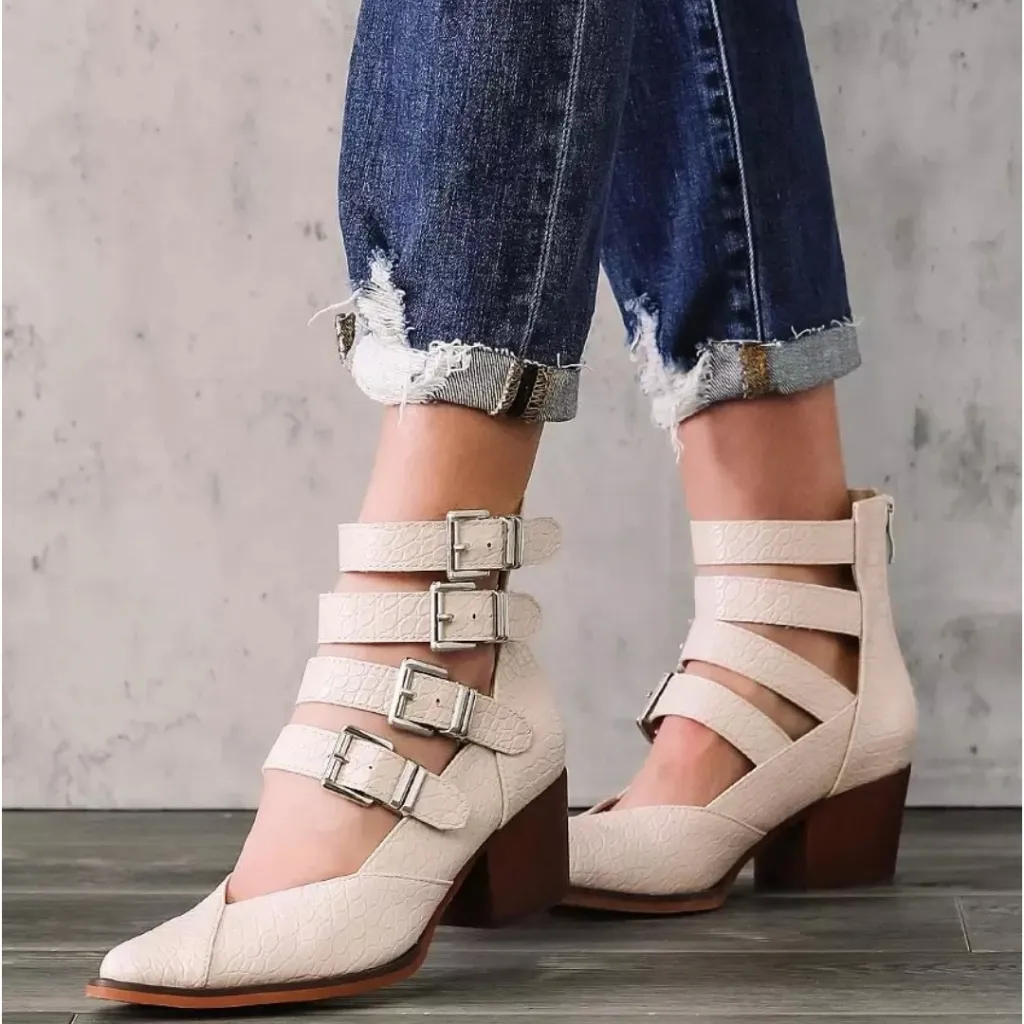 Arider Girl Eleven Croc Print Ankle Boots Booties Sandals Shoes Size 8.5 Women's - Image 2