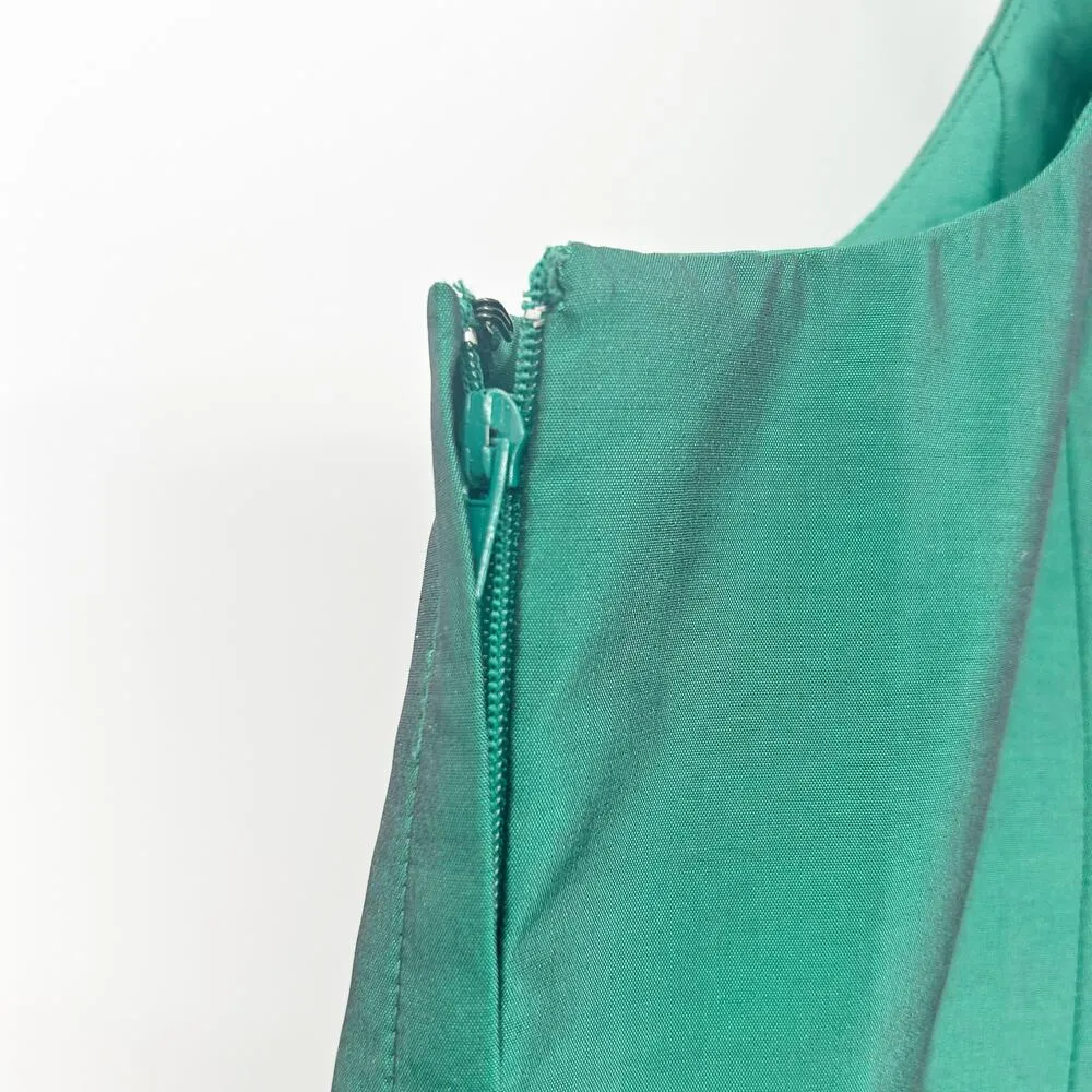 Carlisle Womens Vintage 100% Silk Crop Tank Top & Pencil Skirt Set Size 12 Green - Image 4