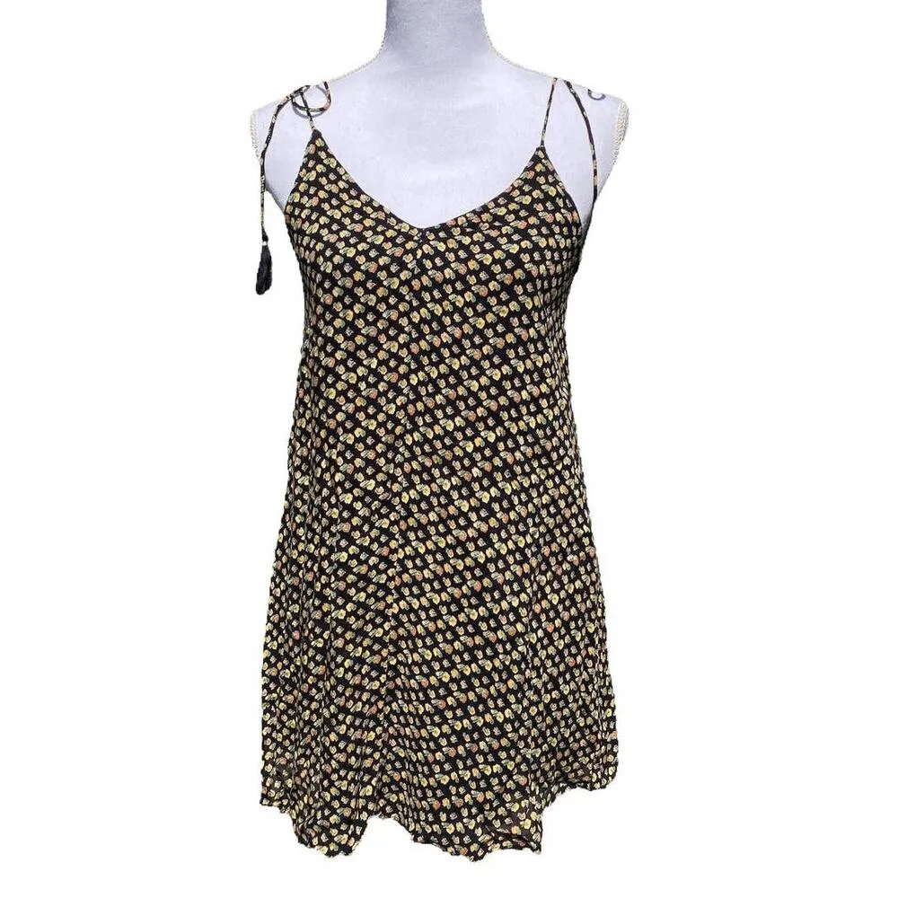 Amuse Society Avenida Del Sol Dress Floral Tie Tassel Strap Women's Extra Small - Image 4