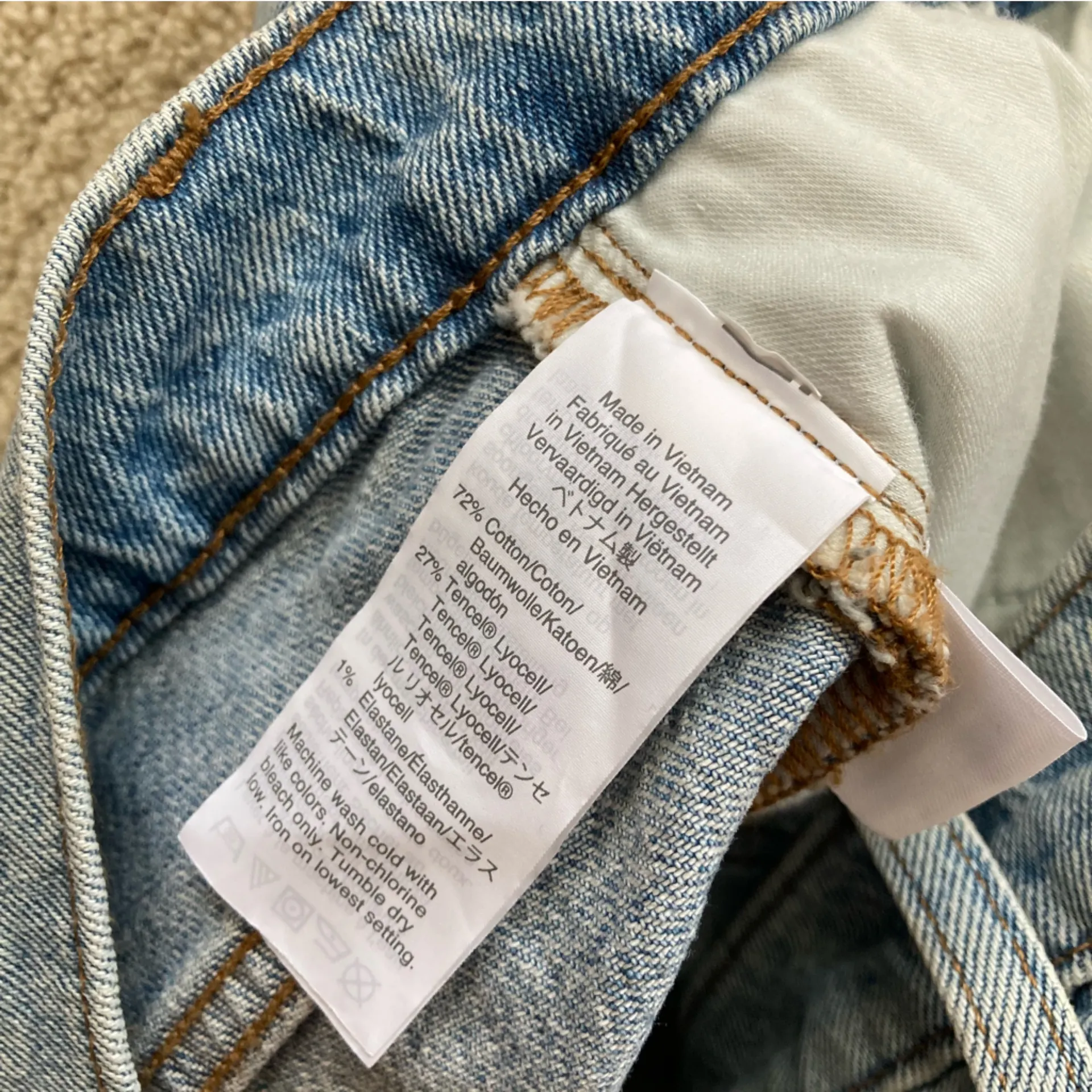 Madewell High Rise Denim Shorts Light Wash Tencel Magic Pockets Size 31 NWT - Image 11