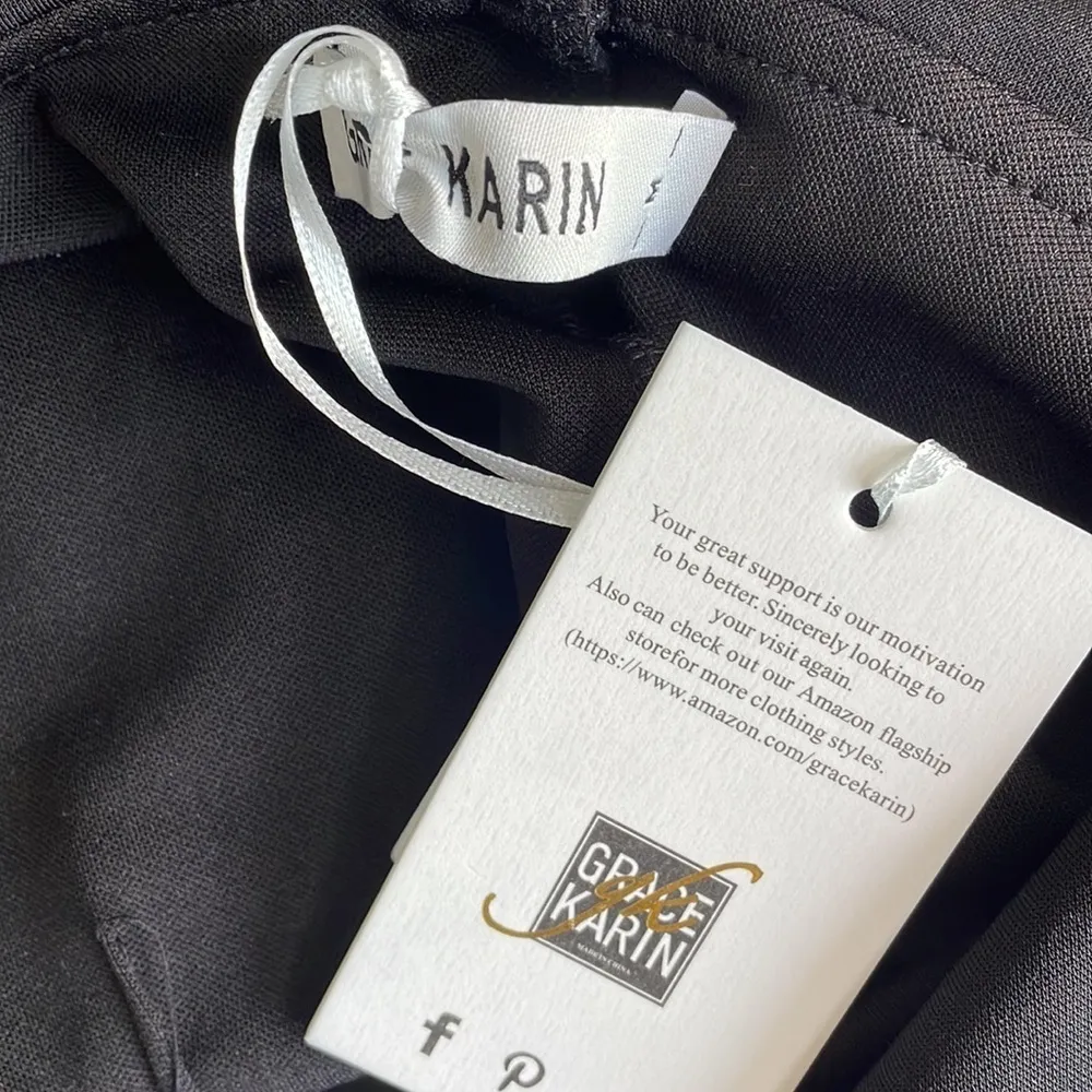 Grace Karin Black Off Shoulder Batwing Cape Dress - Image 8