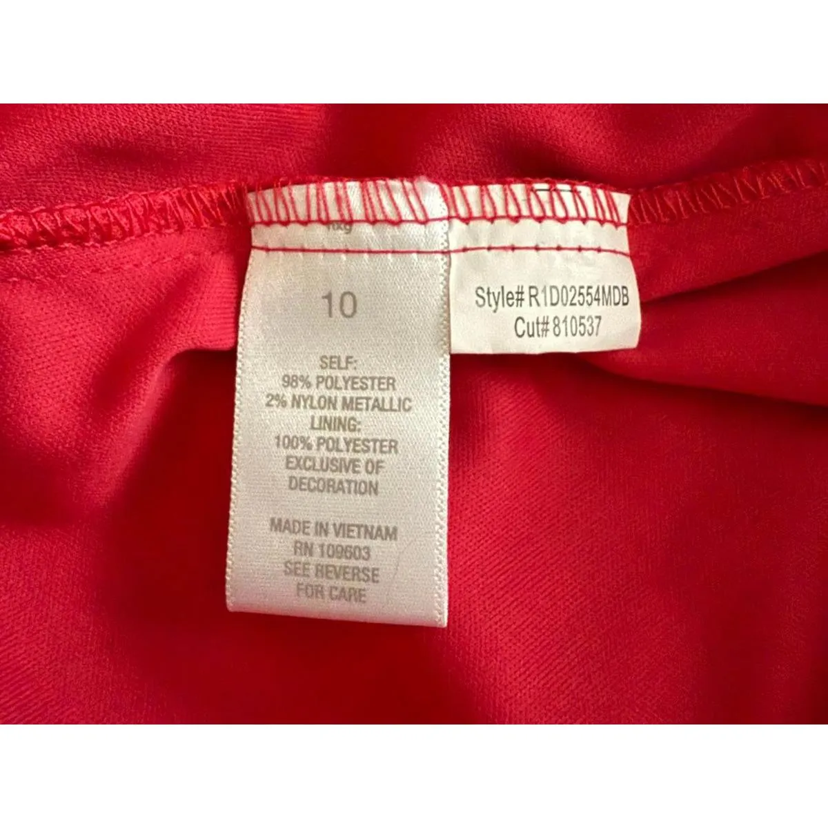 Westport 1962 Dress Size 10 Medium BOHO Peasant Metallic Gold Red Midi Abstract - Image 9