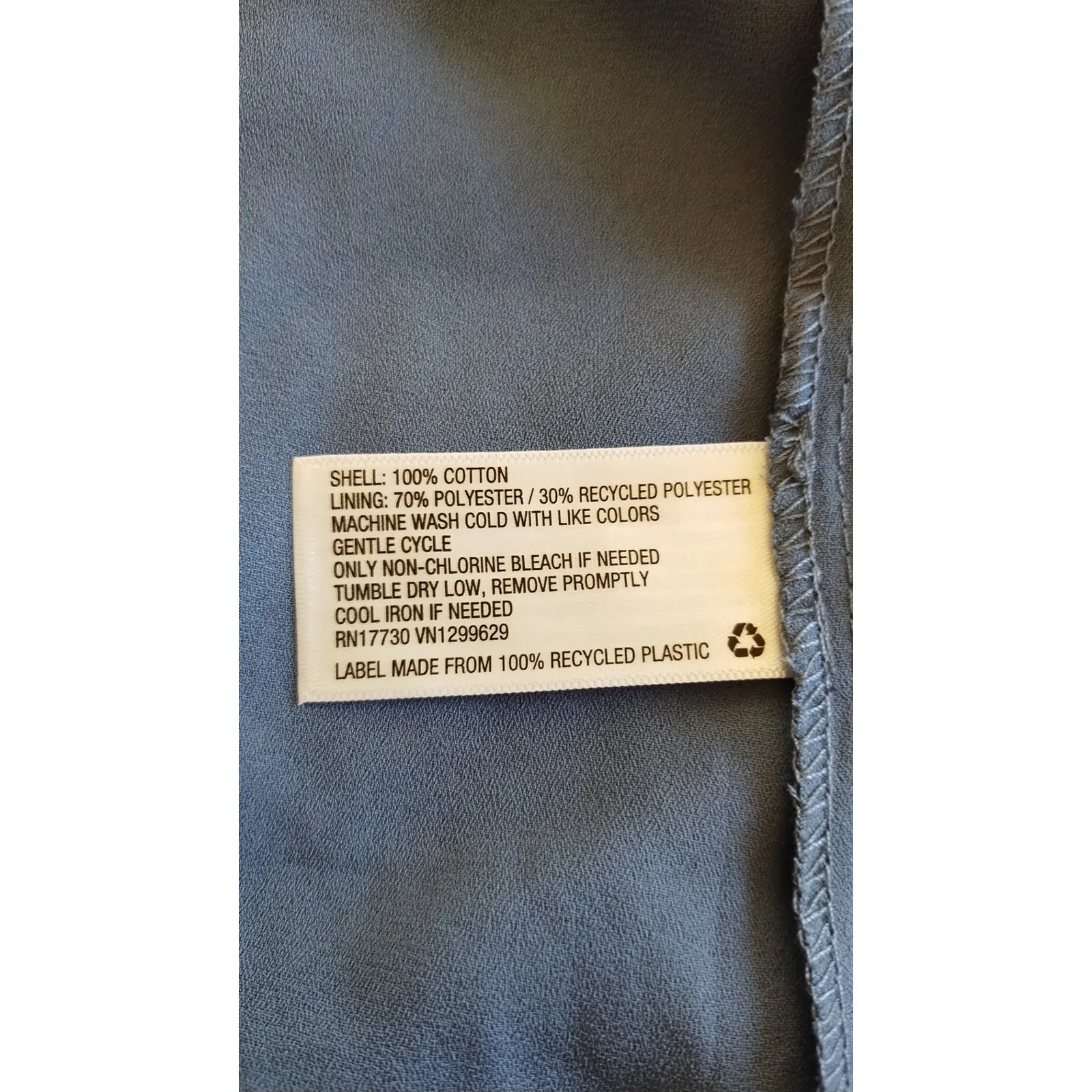 Knox Rose Womens Gray Eyelet Dress V Neck Flutter Sleeve Lined  Sz L - Image 7