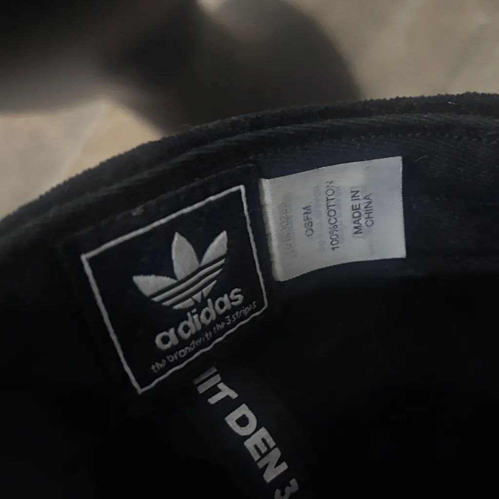 Adidas Black Cap with White Embroidery - Image 6