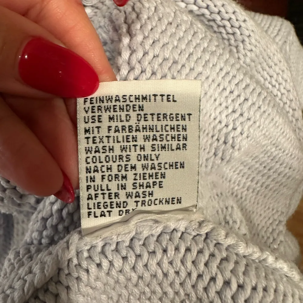GUC JAKE* S baby blue cotton long sleeve sweater round neck Size L - Image 7