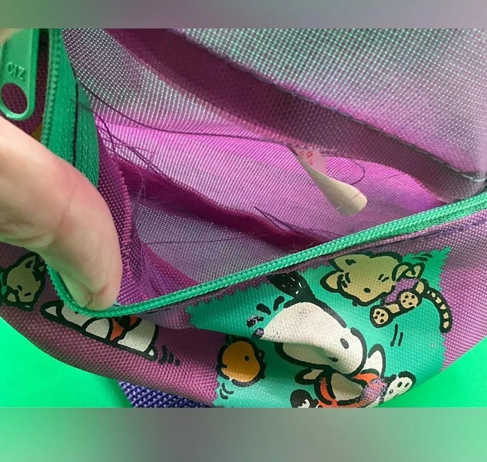 A Very Rare Vintage 1995 Waist Pack Sanrio Pochacco Purple Pouch Purse Bag - Image 6
