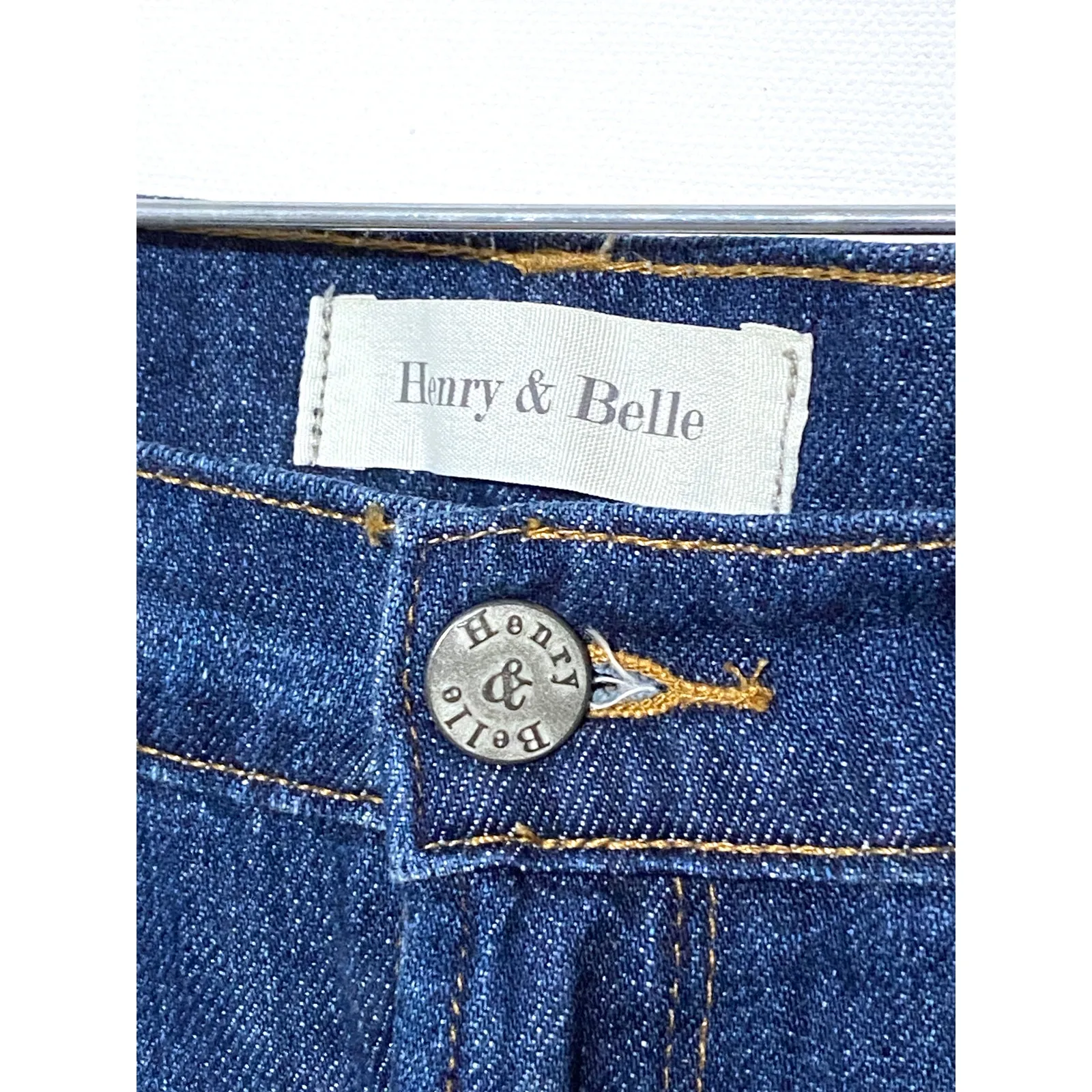 Henry & Belle Aidan Supima Cotton Whiskered Jeans 28 Preppy Casual Neutral Basic Blue - Image 5