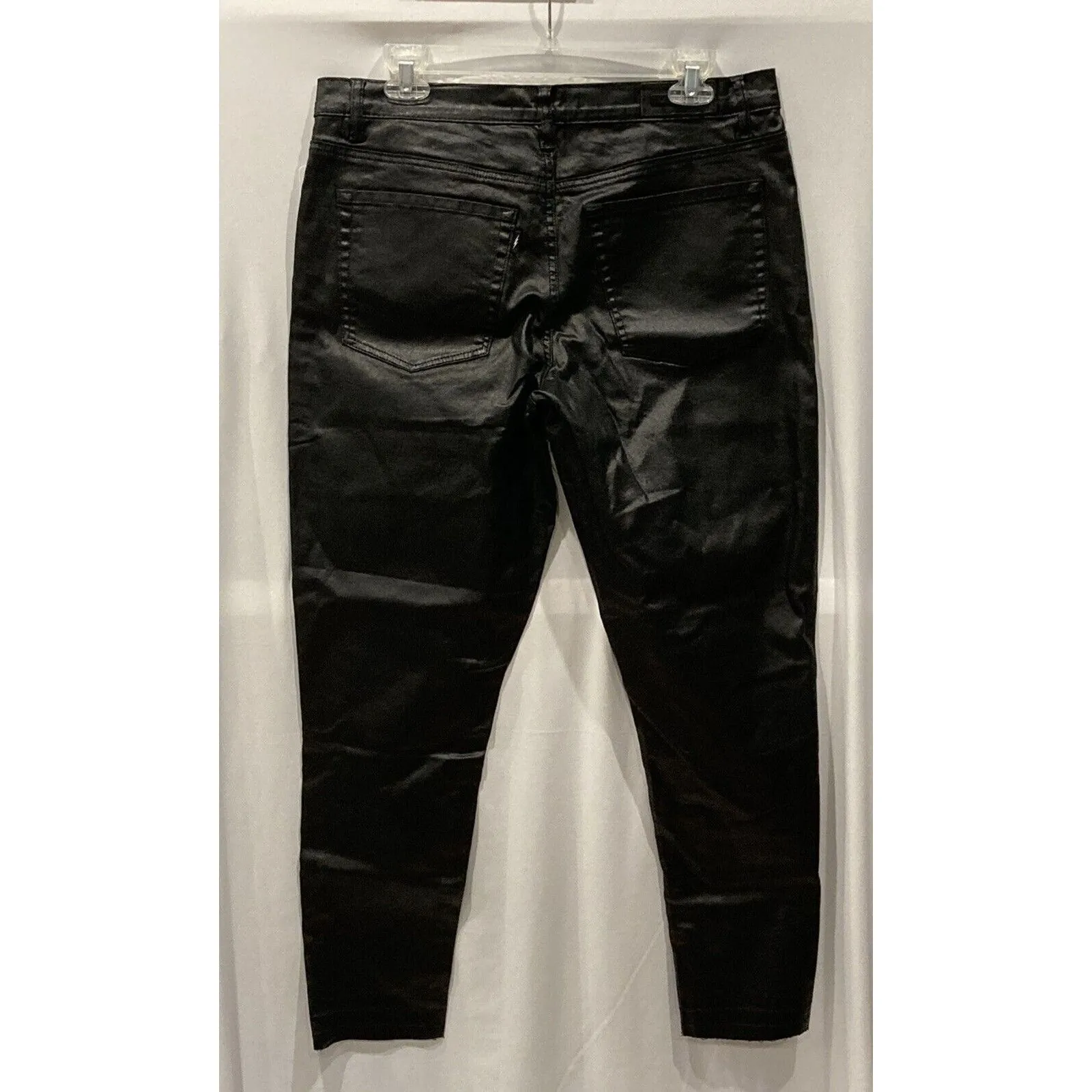 Free People Neon Blonde Pants Womens 31 Black Blondie Mid Rise Faux Leather New - Image 12