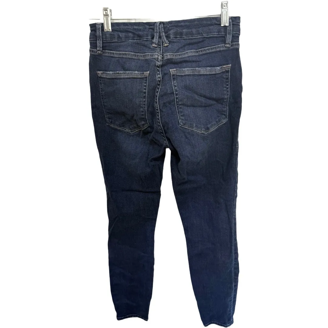 Good American Good Legs Crop Skinny Jeans Medium Wash Size 6 / 28 Minimal - Image 4