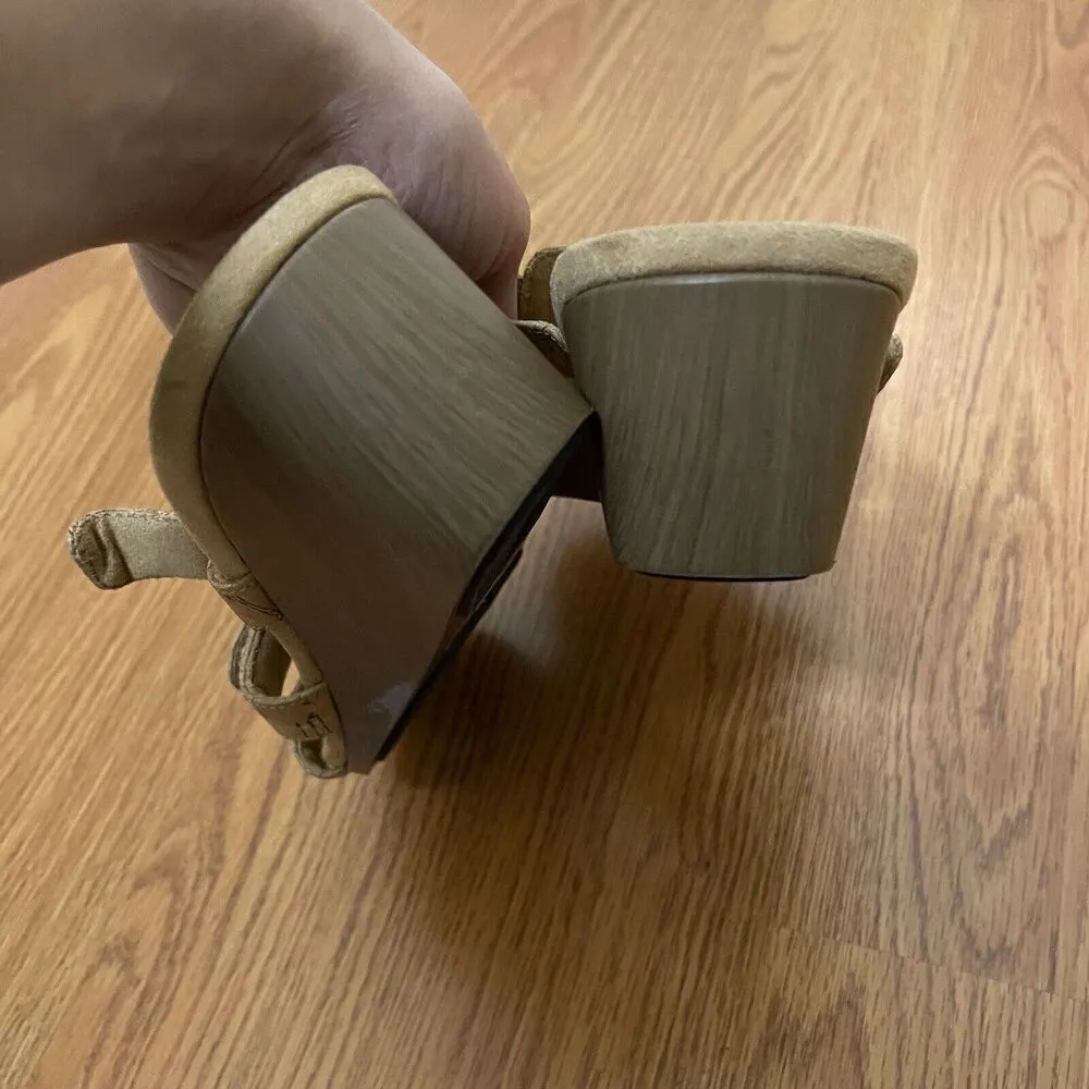 NWOB VIONIC comfort cork tan wedge block sandals size us 7 - Image 5