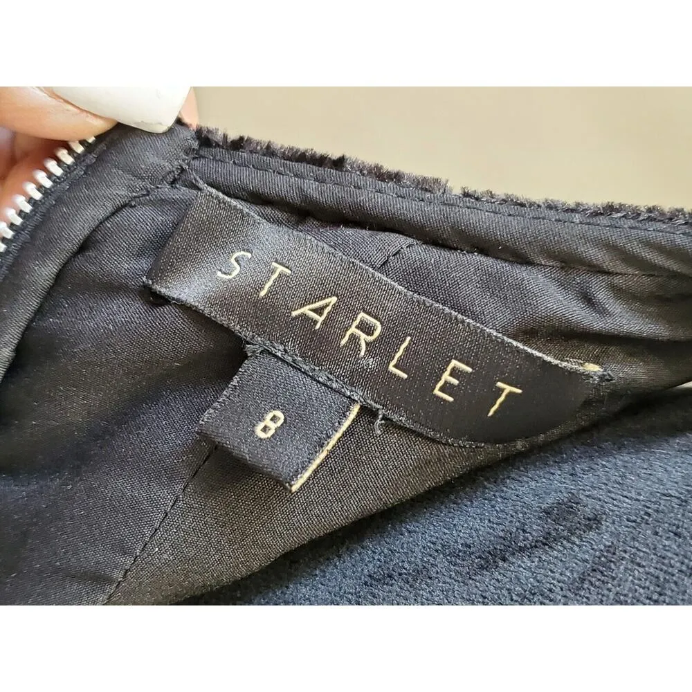 Starlet Rhinestone Corset Black Polyester Sweetheart Neck Party Wear Casual Top Size 8 - Image 6