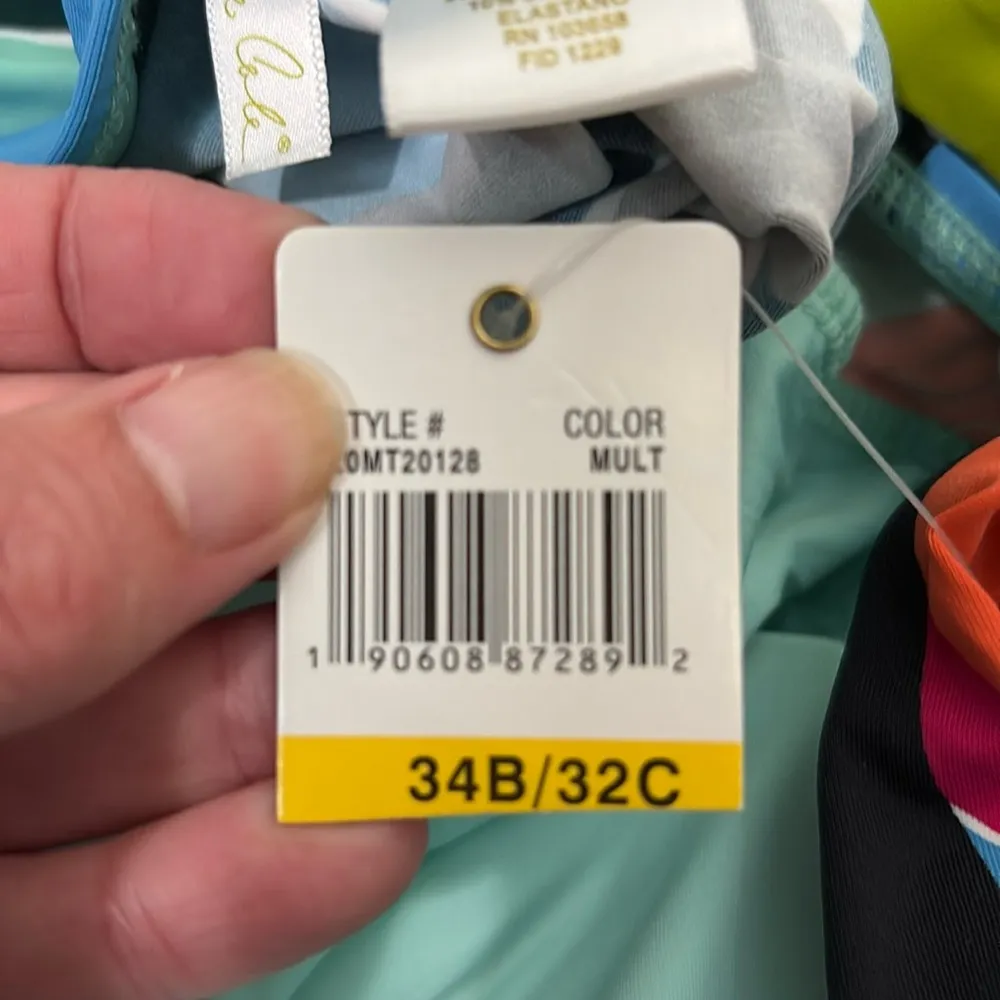 Anne Cole Multicolor Underwire Twist Front Swimsuit Tankini Top 34B/32C NWT - Image 7