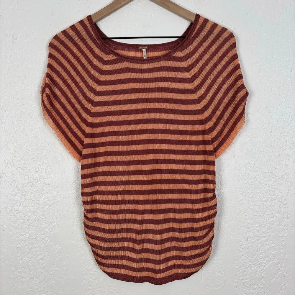 Free People Slinky Baby Tee in Redwood Peach XL - Image 3