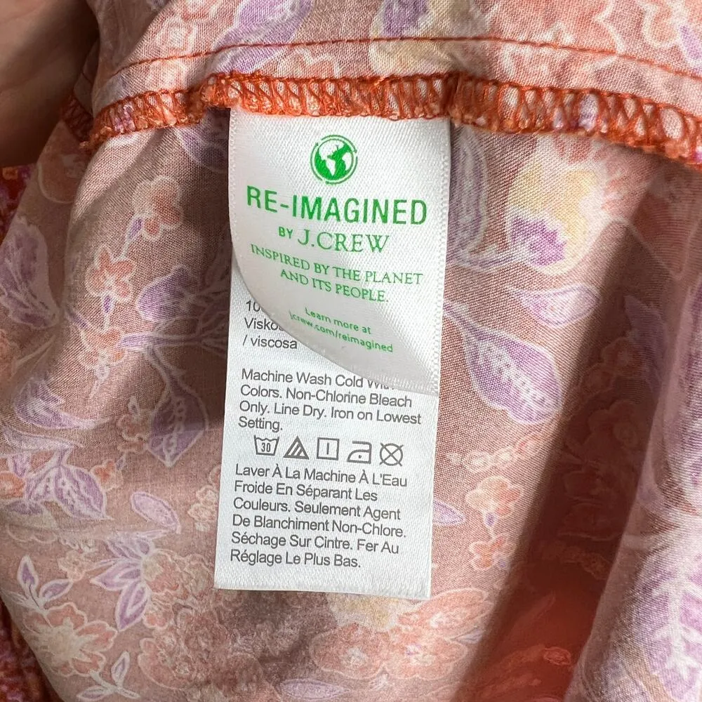 J. Crew Floral Tiered Midi Dress Size Large - Image 11