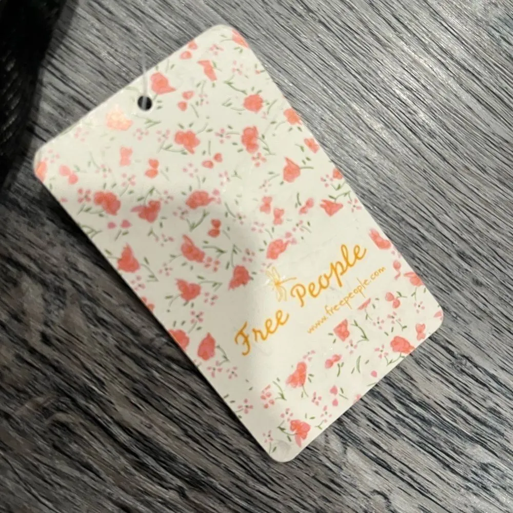 Free People NWT black distressed mini relaxed denim Jean skirt - 26 ($60) - Image 13