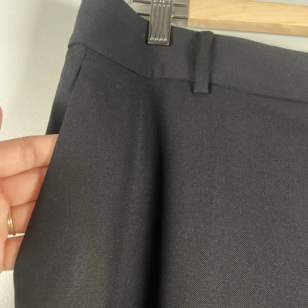 LAUREN Ralph Lauren Black Adelle Straight Leg Wool‎ Blend Trouser Pants- Size 10 - Image 4