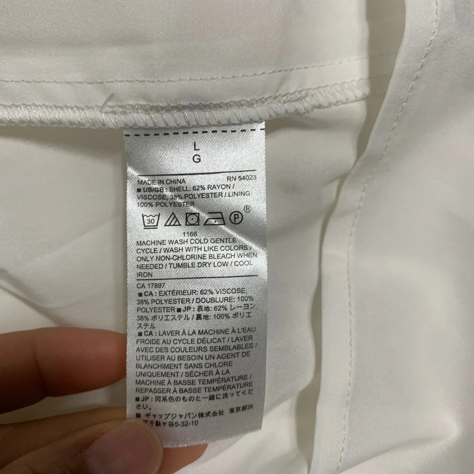 Banana Republic white‎ long sleeves gauzy vacation dress size large beach cruise - Image 6