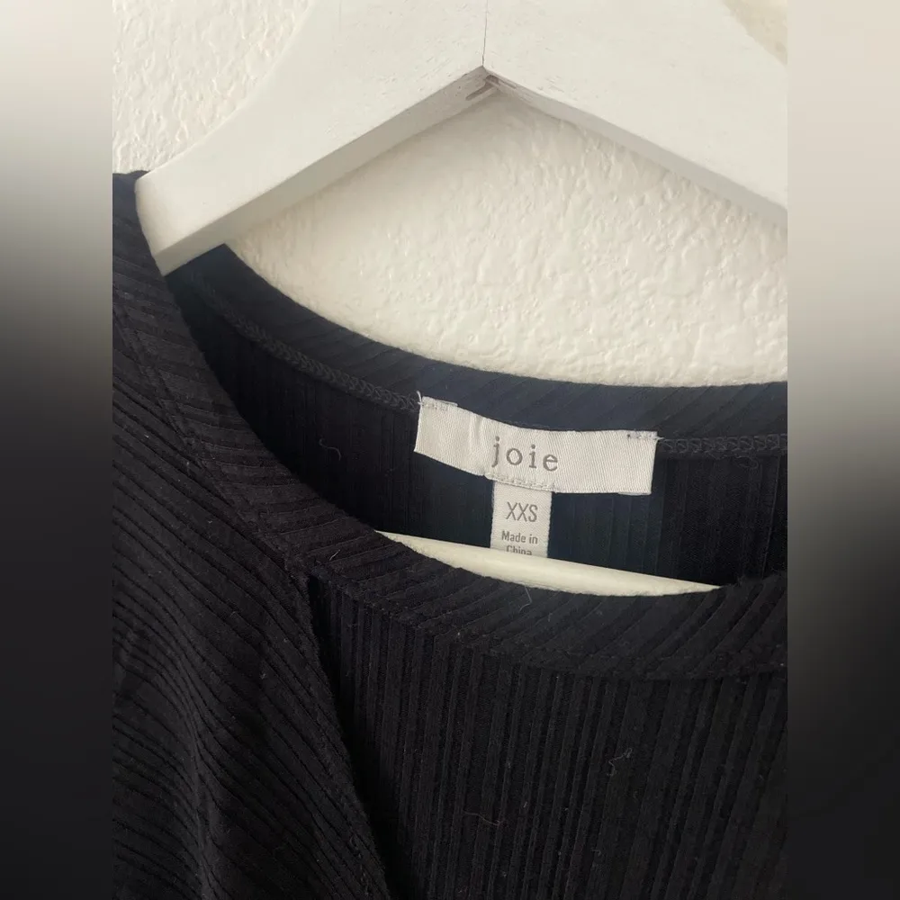 Joie EOS Twist Top Ribbed Jersey Knit Midi Length Dress Black Size XXS NWT $198 - Image 2