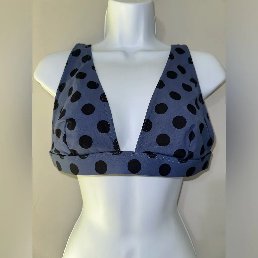 Zimmermann Blue Black Polka Dot Bikini Top‎ NWOT Size 3 (US 8-10) - Image 3