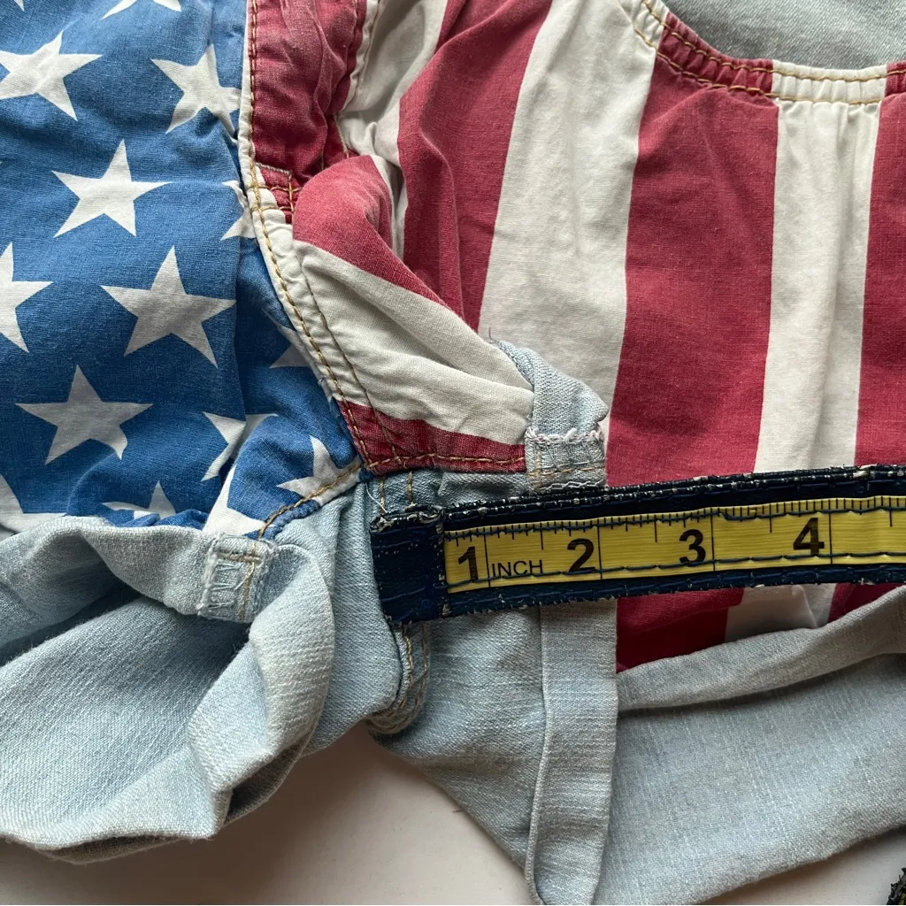 LEI Red, White, and Blue y2k 90’s Jean Shorts Red Size undefined - Image 8
