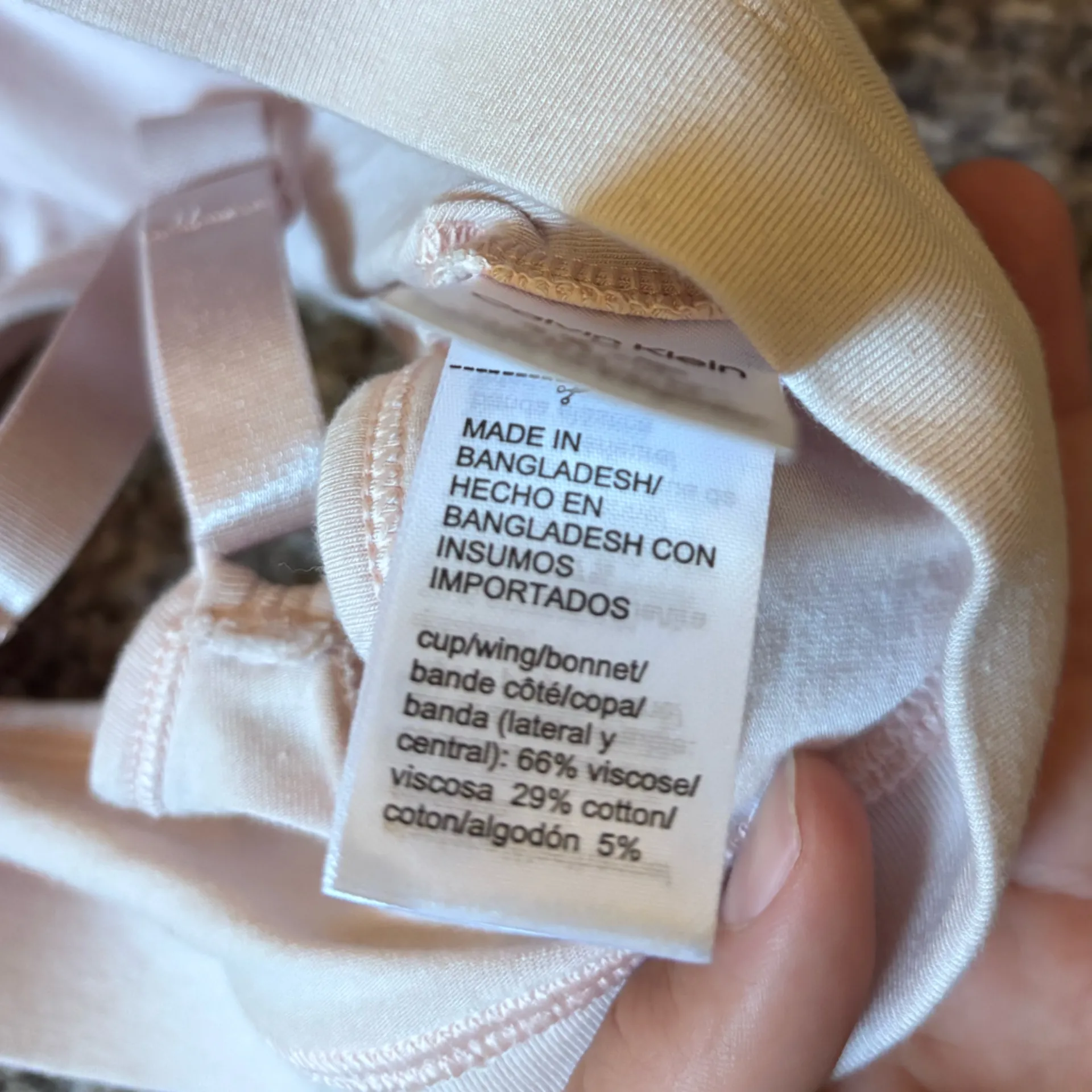 Calvin Klein Soft Pink Bralette - Image 3