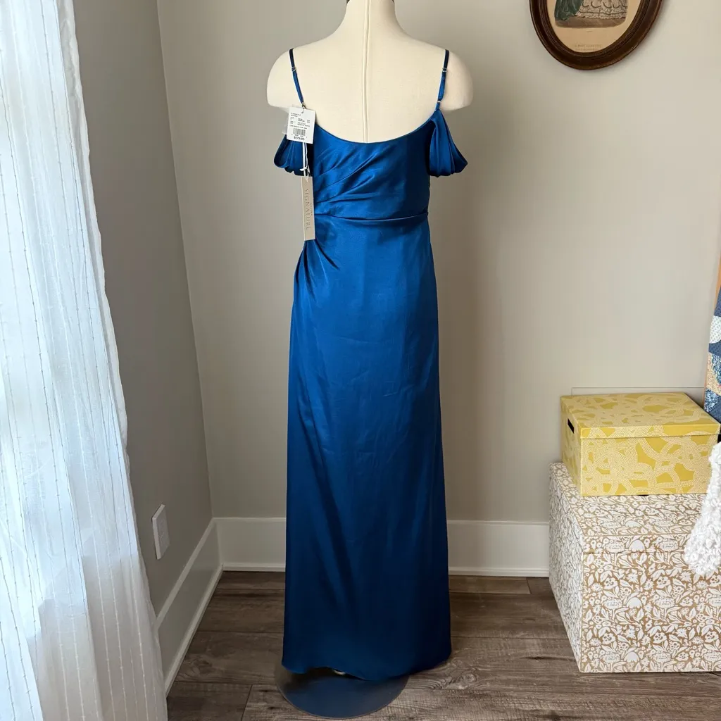 David’s Bridal sapphire blue bridesmaid dress - Galina Signature - Image 6