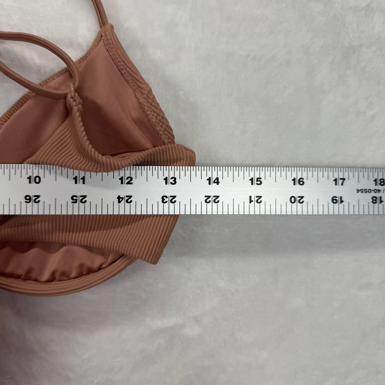 Good American Rib Show Off Bra‎ Top Bikini Top Desert Rose Size 2 - Image 5