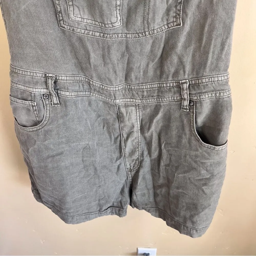 American Eagle Outfitters Womens Short‎ Overalls in Light Wash Size XXL Boho - Image 2