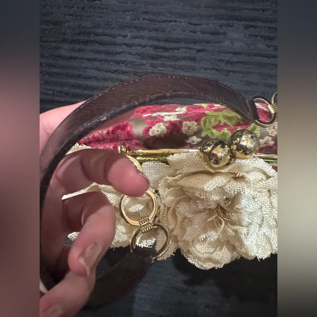 Floral Embellished Women's Bag Pink - Image 5