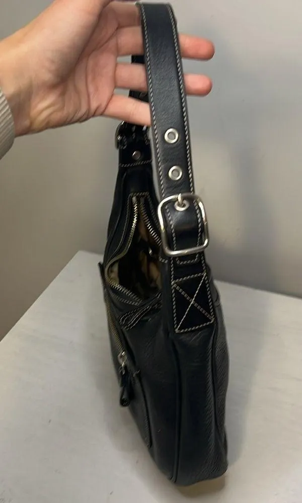 Coach Vintage Y2K Top Handle Hobo Pebbled Leather Baguette - Image 9