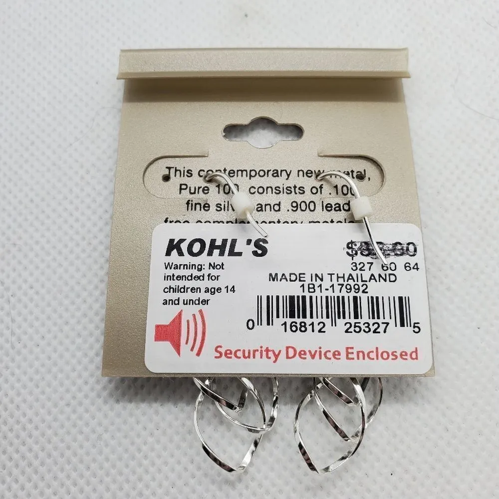 NWT Pure 100 by Danecraft Silver Dangling Earrings - Image 3