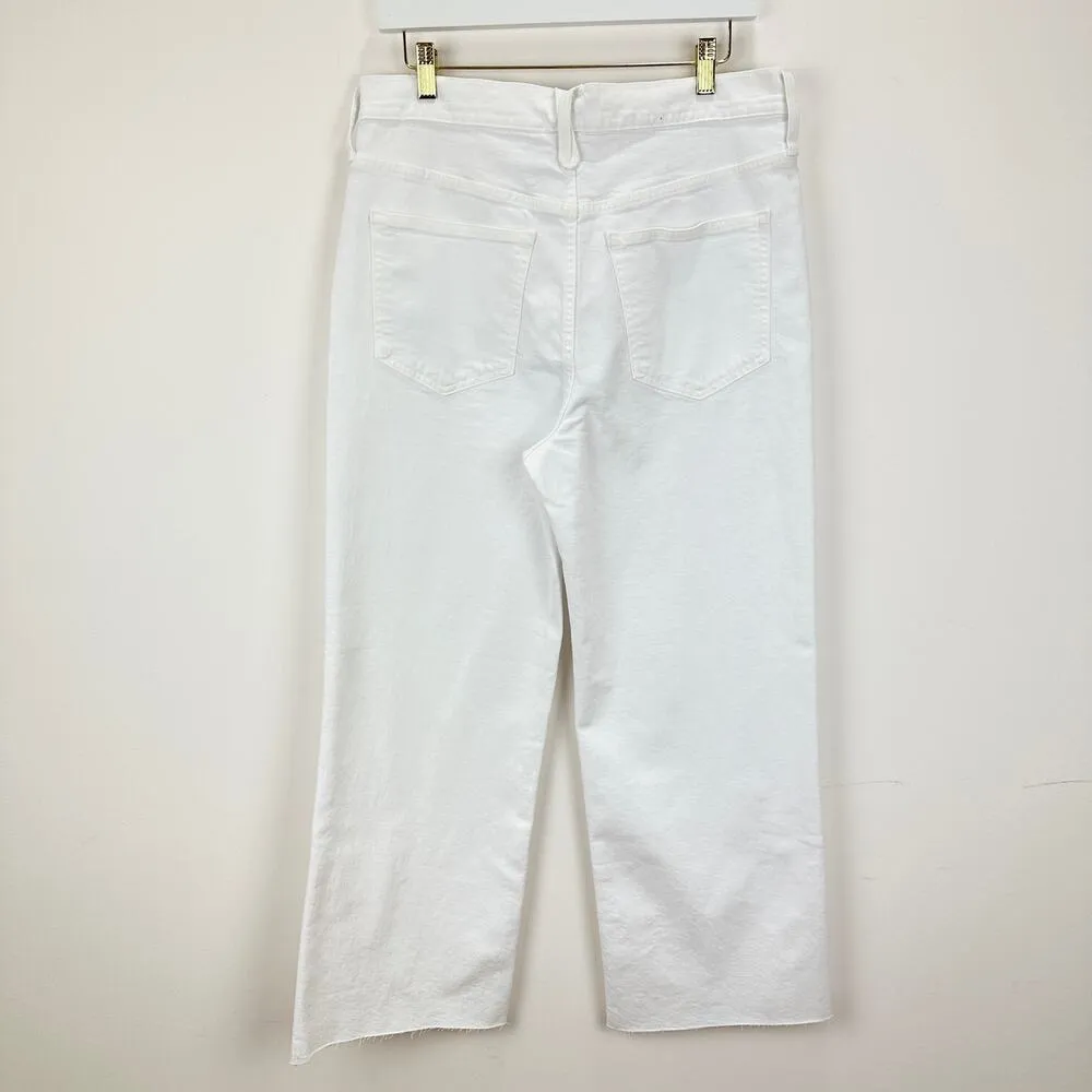 J.Crew Slim Wide Leg Jean White High Waisted Classic Stretch Denim US 30 NWT - Image 12