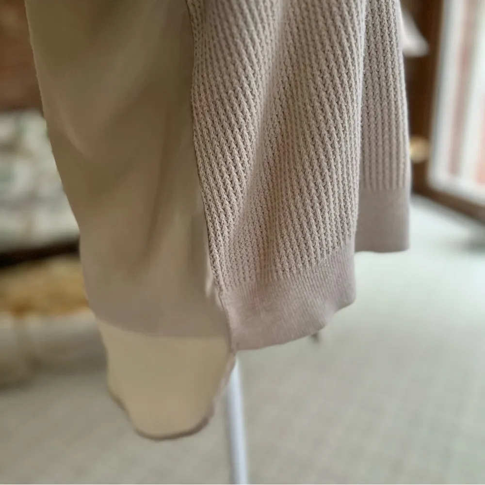 Banana Republic Sweater Beige High Low Crewneck M Casual Office Neutral Chic Mod - Image 10