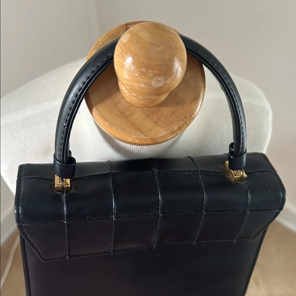 Stacy’s Vintage Black Leather Handbag - Image 6